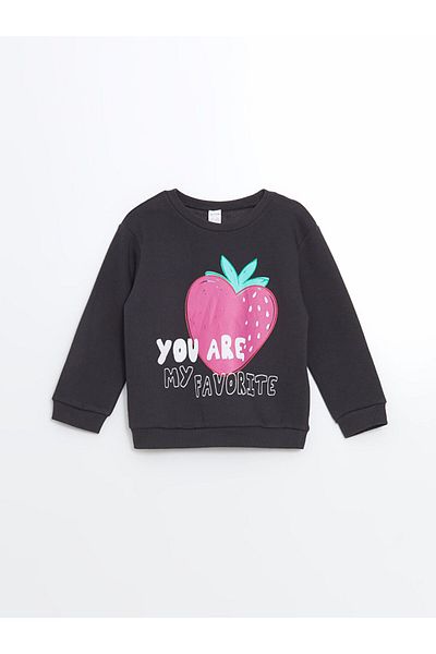 LC Waikiki Lcw Crew Neck Girl's Sweatshirt and Sweatpants