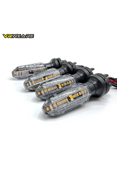 Choice 4pcs 12 Leds Motorcycle Turn Signals Lights Water Flowing tor Arrow Bl...