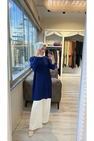 Invee Invee 7014 Knitwear Tunic - Navy Blue