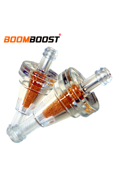 Choice فلتر غاز شفاف مضمن مقاس 1/4 بوصة بديل 6 مم 2 × 2 قطعة بلاستيكية صغيرة عالمية للدراجات النارية...