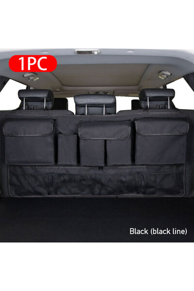 Choice1 حقيبة تخزين متعددة الجيوب لصندوق السيارة باللون الأسود مع 9 جيوب مقاو...