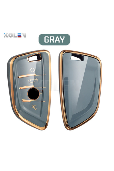 Choice3 Gray only case TPU Car Remote Key Case Cover Shell For BMW X1 X3 X5 X...