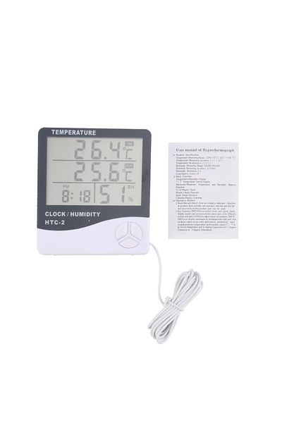 Choice White Lcd Digital Temperature Humidity Meter Htc-2 Home Indoor Outdoor Hygrometer Thermometer Weathe
