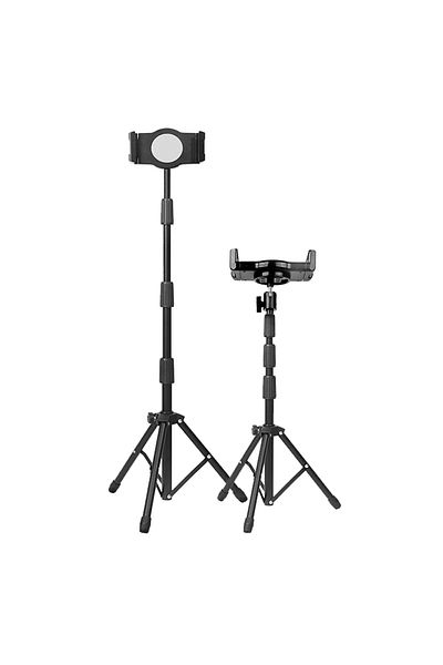 Choice black Adjustable Tablet Stand Tripod Floor Holder Live Mount Support for 4-13 inches for iPad Air Pr