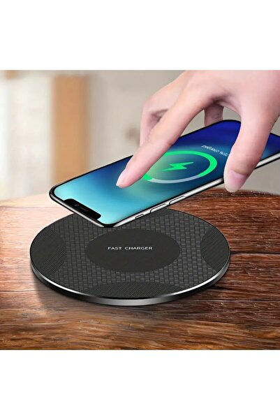 Vikefon قاعدة شحن لاسلكية سريعة سوداء اللون مع كابل، حامل مكتبي فائق النحافة،...