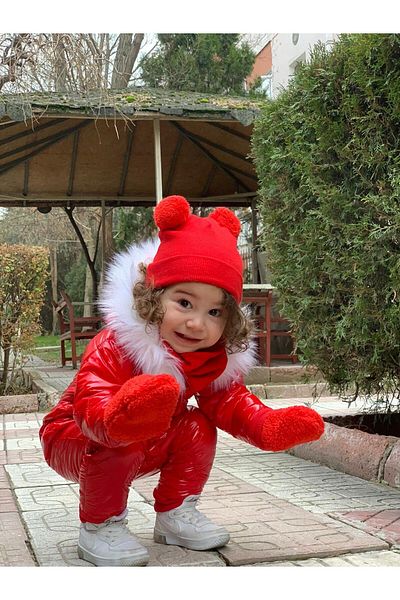 Ares Kids Fashion Water Resistant Red Astronaut Snowsuit