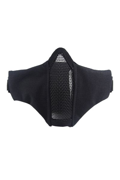 Choice Bk Tactical Half Face Airsoft Mask Foldable Metal Mesh Double Ribbon Adjustable Cs Wargame Hunting P