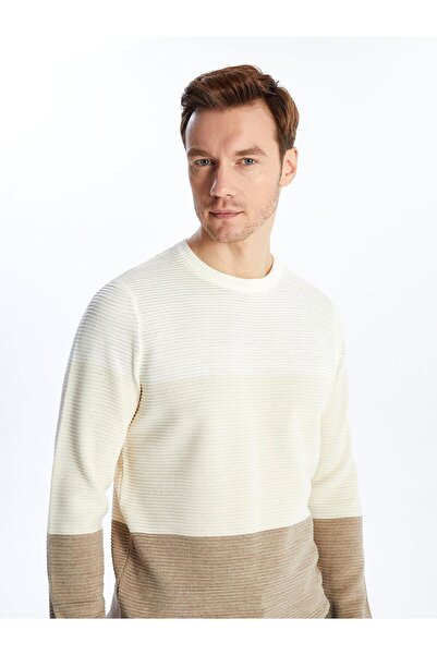 LC Waikiki Crew Neck Long Sleeve Men's Knitwear Sweater - W42725Z8