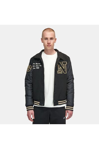 New Balance Μαύρο Ανδρικό Μπουφάν Lifestyle - Mnj3391-bk