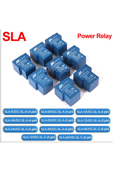 Choice1 SLA-12VDC-SL-C(6Pin) 5Pcs Power Relay SLA SLA-05V 09 12V 24V 48VDC-SL...