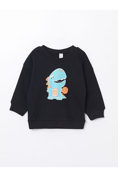 LC Waikiki Chlapecká mikina a tepláky s potiskem Crew Neck, 2dílná sada