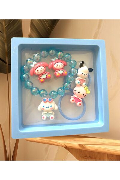 312 KONSEPT КОРОБКА З ПОДАРУНКАМИ ДЛЯ ДІВЧАТОК АКСЕСУАРИ БІЖУТЕРІЯ НАБІР 6 ШТУК