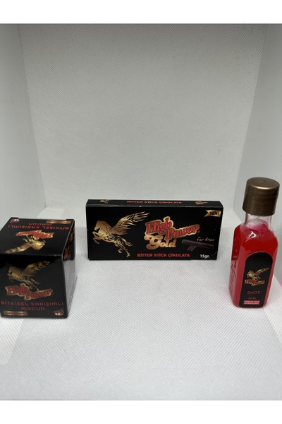 HIGH POWER Bitkisel Karışımlı Macun 40 gr Bitter Stick Çikolata 15 gr Shot 20 ml Gizli Paket