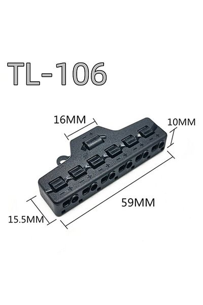 Choice Tl-106 6 Ports Out Line Splitter Quick Connect Low Voltage Wire Splitter Distribution Block For Ligh