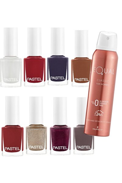 Pastel Oje 8 lı Kış Serisi 394-395-396-397-398-399-400-401 + Equal Kadı Deodorant 150 ML