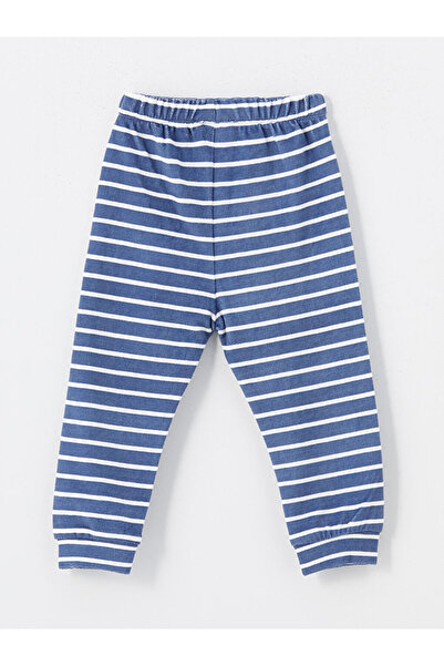 LC Waikiki Beli Lastikli Çizgili Kadife Erkek Bebek Pijama Alt