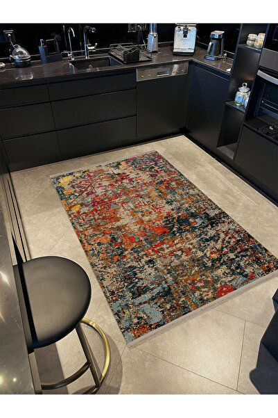 Rugs Modern Halı Melek Koleksiyonu Çok Renkli Soyut Desenli Dokuma Taban Mode...