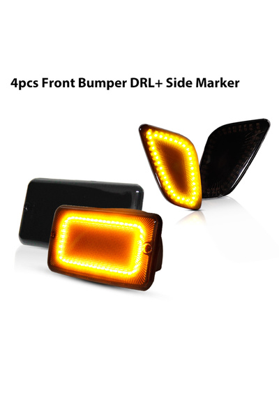 Choice1 4PC Front and Side 4pcs Car Led Fender Side Marker Lights Bumper Yell...