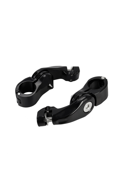 Choice Black 32mm 1.25" Motorcycle Crash Bar Engine Guard Highway Foot Peg Cl...