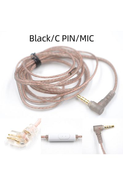 KZ 46-20 C With Mic Headphone Cord High-purity Copper Cube Mixed Upgrade Cable Earphone Wire Origina