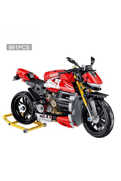 Choice 672006 981pcs 981pcs City Technical Locomotive Motorcycle Building Blocks Moc Speed Supercar Motorbi