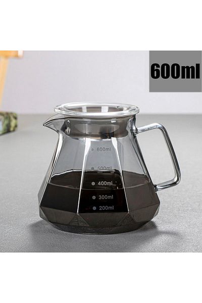 Choice 600ml 20 Oz Leeseph Espresso Glass Carafe Coffee Pot, Pour Over Coffee Filter Kettle - 400ml 600ml D