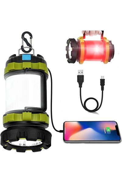 Choice Green Camping Lantern Rechargeable 3000 Capacity Power Bank Camping Fl...