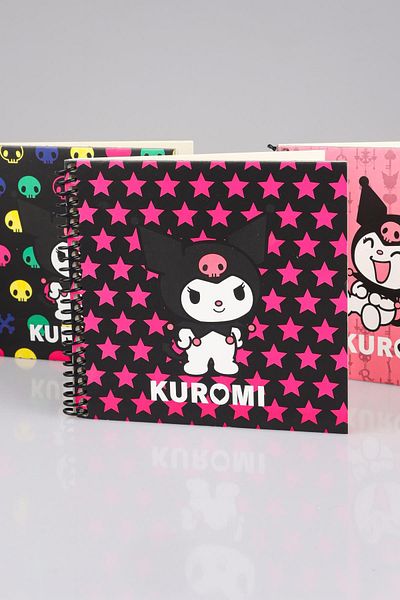 kuromi New Season Licensed "Single" Spiraled Hard Cover Notepad with Decomus 50 Sheets