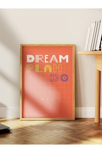 Postifull Lettering Art Themed Wall Poster, Aesthetic Frameless Poster - Living Room, Bedroom Wall Painting