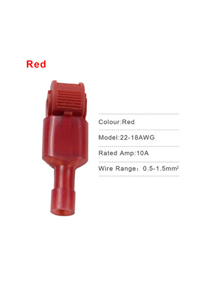 Choice1 20Pairs Red 40PCS(20PAIRS) T Shape Electrical Wire Connectors Quick S...