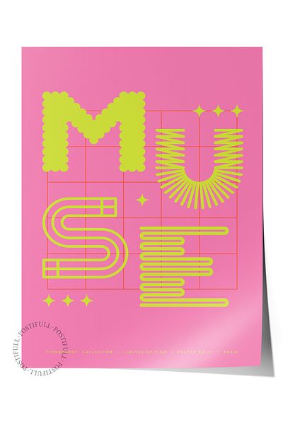 Postifull Lettering Art Themed Wall Poster, Aesthetic Frameless Poster - Living Room, Bedroom Wall Painting