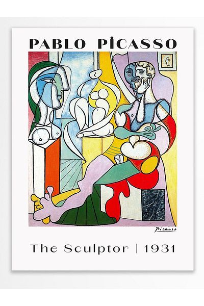 Postifull Poster de perete Pablo Picasso - Decor estetic de perete - Postere din seria de artă - Hârtie groasă