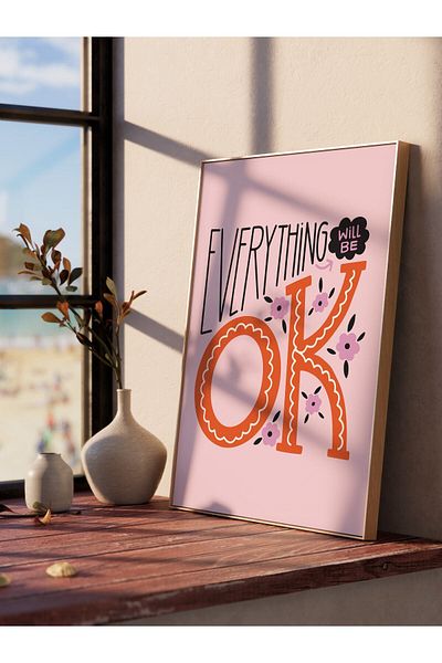 Postifull Aesthetic Wall Painting - Wall Poster - Lettering Art Wall Decor - Unframed - Thick Art Paper