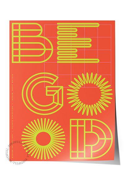 Postifull Lettering Art Themed Wall Poster, Aesthetic Frameless Poster - Living Room, Bedroom Wall Painting
