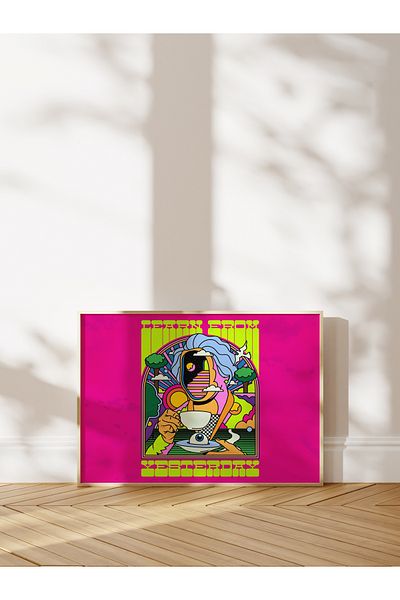 Postifull Poster de perete cu tema grunge, poster fără încadrare, decor de perete, pictură fără încadrare