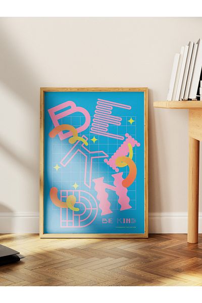 Postifull Lettering Art Themed Wall Poster, Aesthetic Frameless Poster - Living Room, Bedroom Wall Painting