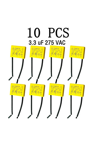 choice2 مكثف أمان 220 فولت، 10 قطع، 3.3 ميكروفاراد، 275 فولت، مكثف غشاء بولي ...