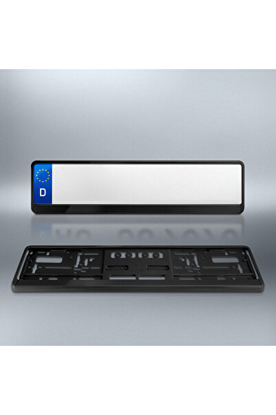 APWIKOGER حامل لوحة ترخيص قطعتين، حامل لوحة أرقام أسود، غطاء إطار لوحة ترخيص الاتحاد الأوروبي القياسي مضاد للت...