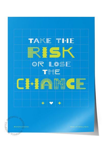 Postifull Lettering Art Themed Wall Poster, Aesthetic Frameless Poster - Living Room, Bedroom Wall Painting