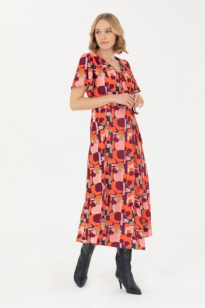 U.S. Polo Assn. Women's Orange Woven Dress 50273348 -Vr181