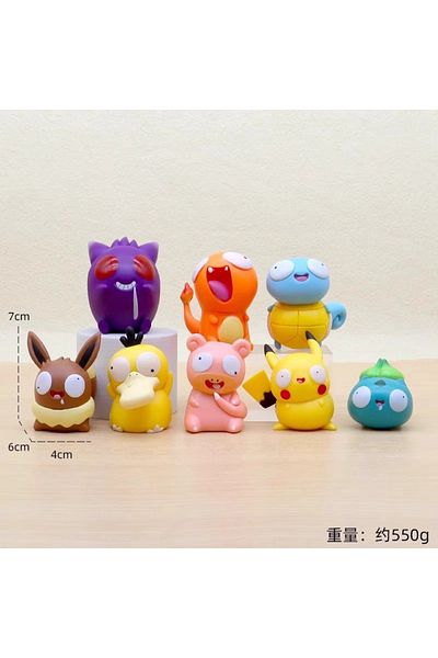 Choice Brown Pokemon Fool Stupid Pikachu Bulbasaur Charmander Squirtle Cute Figure Collection Model Toys