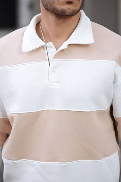 YUNED Segmented3 Thread Zipper Polo Collar