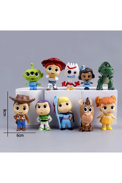 Choice Disney Toy Story 4 Woody Buzz Lightyear 4-8cm 10pcsset Action Figure Anime Decoration Collection ...