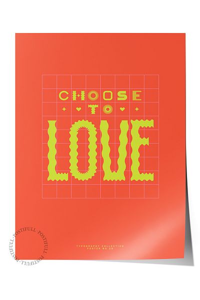 Postifull Lettering Art Themed Wall Poster, Aesthetic Frameless Poster - Living Room, Bedroom Wall Painting