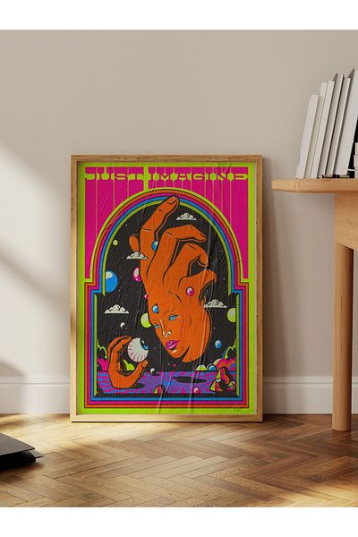 Postifull Poster de perete cu tema grunge, poster fără încadrare, decor de perete, pictură fără încadrare