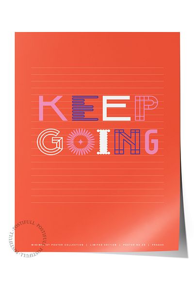 Postifull Lettering Art Themed Wall Poster, Aesthetic Frameless Poster - Living Room, Bedroom Wall Painting