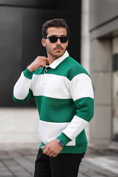 YUNED Segmented3 Thread Zipper Polo Collar