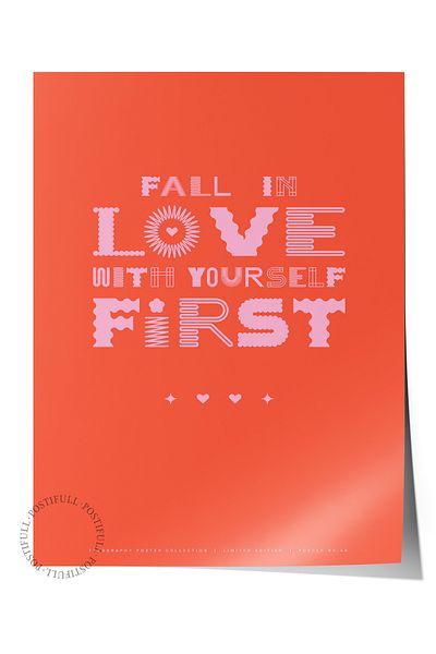 Postifull Lettering Art Themed Wall Poster, Aesthetic Frameless Poster - Living Room, Bedroom Wall Painting