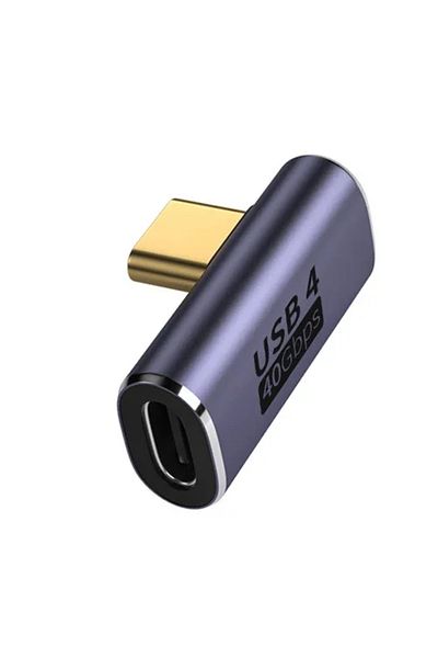 Choice محول USB C بزاوية 90 درجة ومحول Thunderbolt Type C من أنثى إلى ذكر بزاوية قائمة وكوع USB C Ea