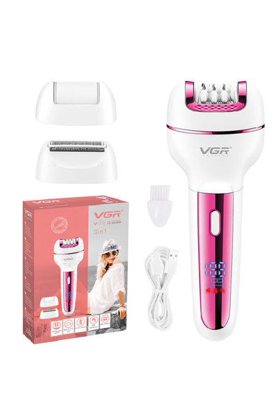 VGR Original VGR 3in1 Epilator Women Electric Shaver For Face & Body Recharge...